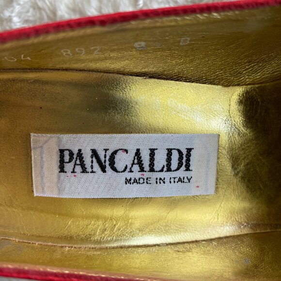 USED PANCALDI RED PUMPS 8 - Picture 5 of 6